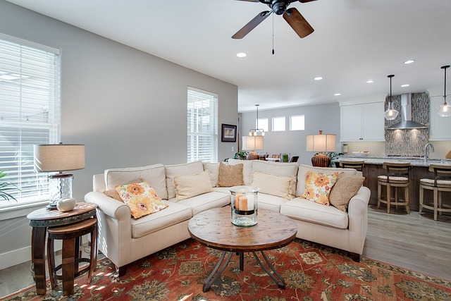 How to Decorate a 400-Square-Foot Apartment Living Room 4 Floor lamp with upward-facing shade layering light in a small apartment living room